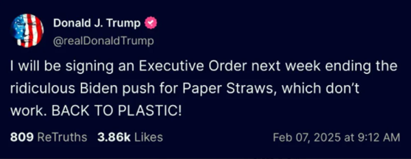 配资炒股股 小小吸管有大文章：特朗普官宣将重回塑料时代！