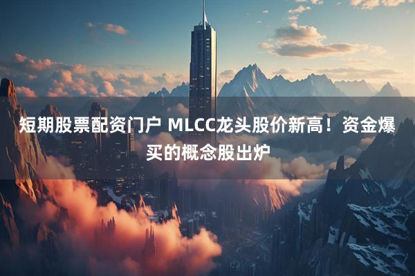 短期股票配资门户 MLCC龙头股价新高！资金爆买的概念股出炉